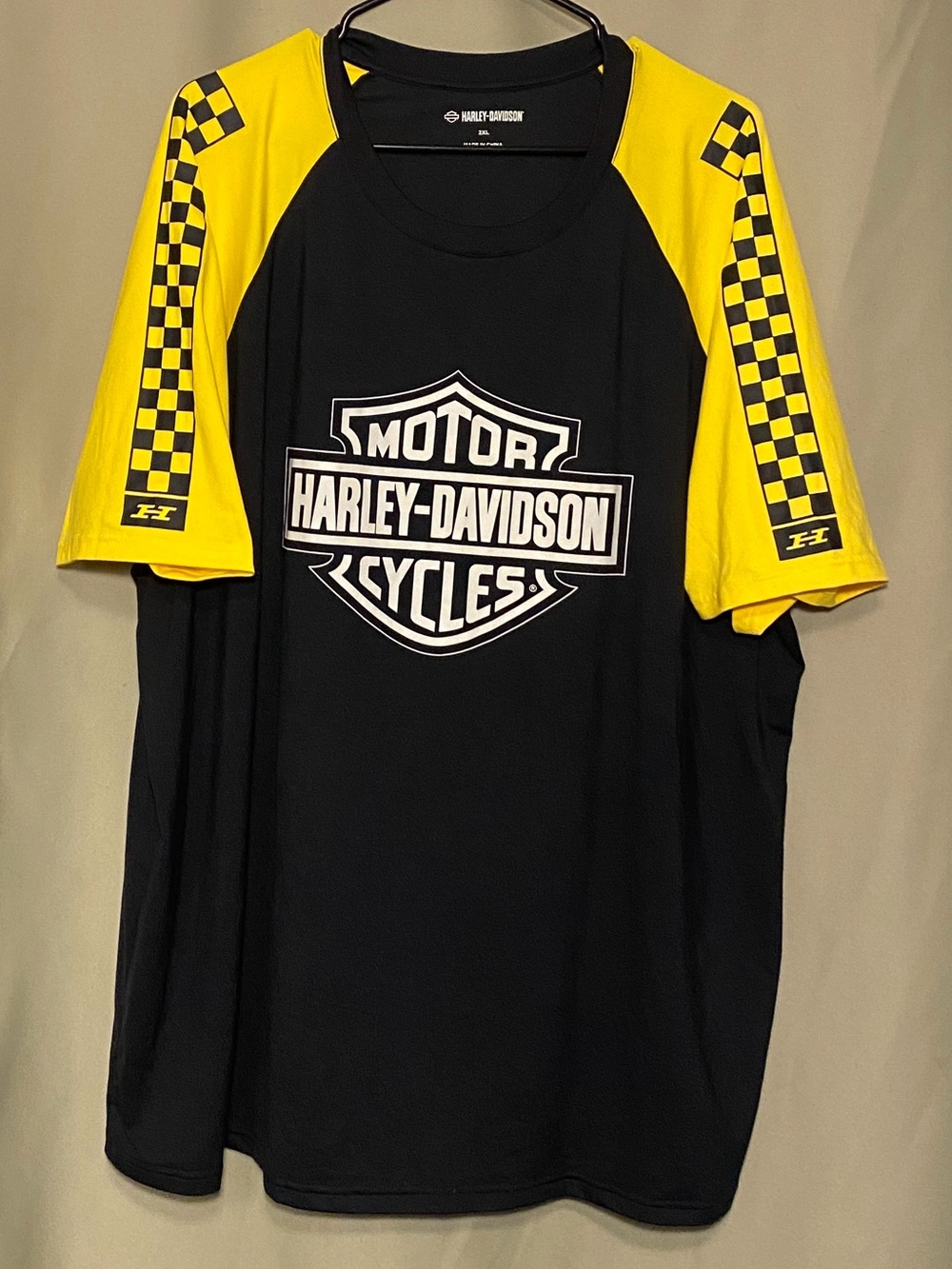 Harley-Davidson Men’s Bar & Shield Raglan Shot Sleeve  Biker Shirt size 2XL